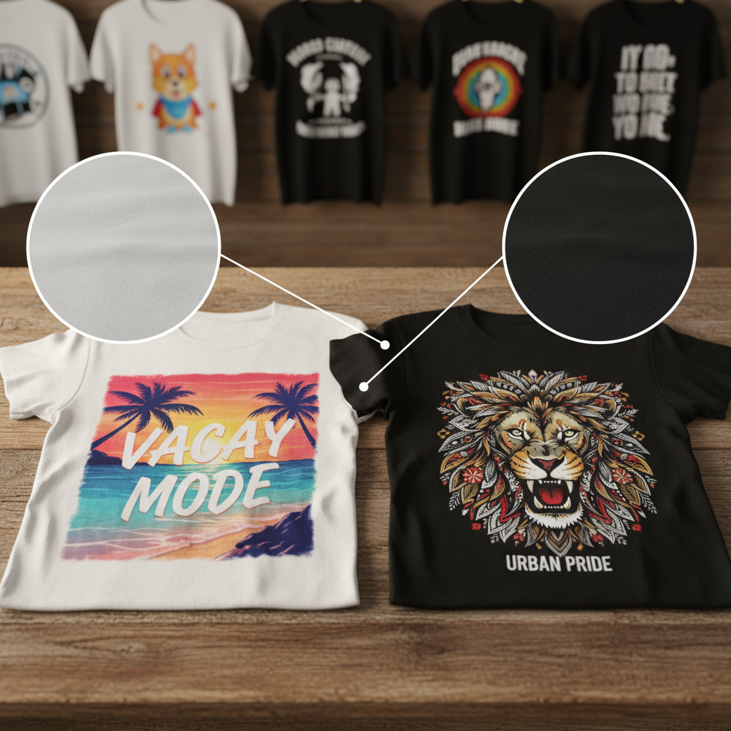 چاپ تیشرت با طرح دلخواه — از انتخاب عکس تا مراقبت درست