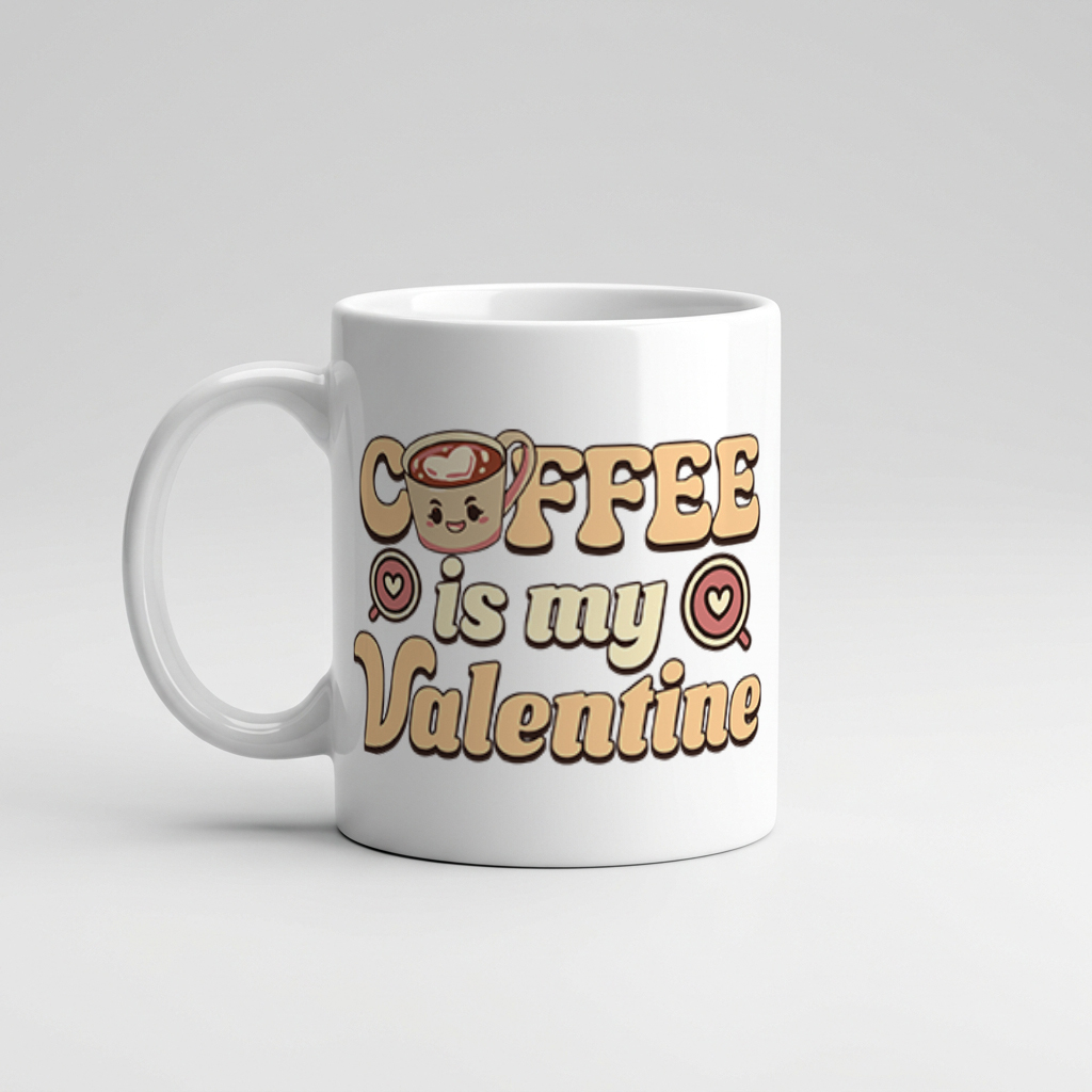 ماگ سرامیکی طرح Coffee is my Valentine