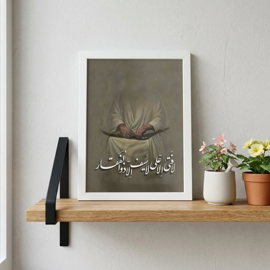 تابلو قاب عکس مذهبی لا فتی الا علی