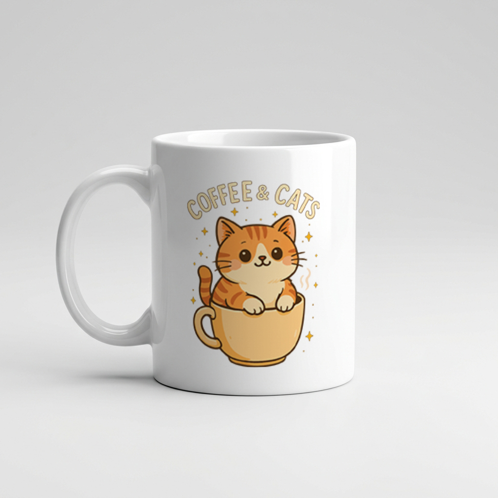 ماگ سرامیکی طرح Coffee & Cats