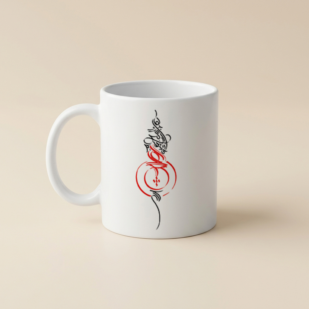 ماگ طرح تایپوگرافی دلمان مرد