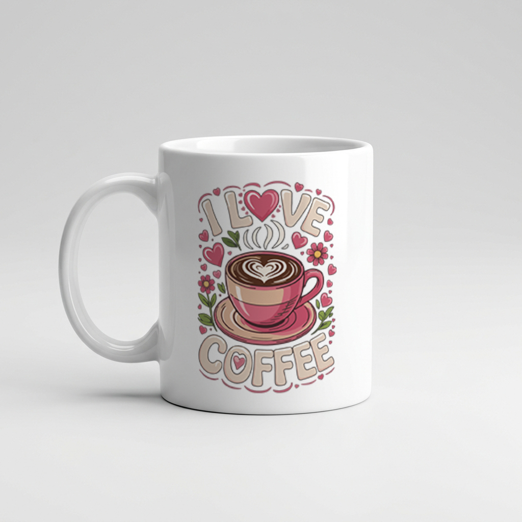 ماگ سرامیکی طرح I Love Coffee