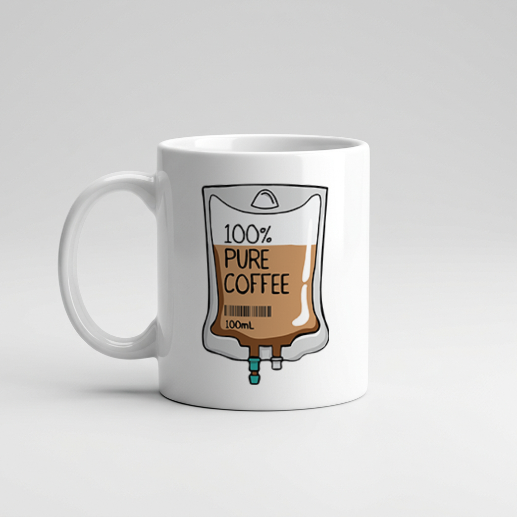 ماگ سرامیکی طرح PURE COFFEE 100%