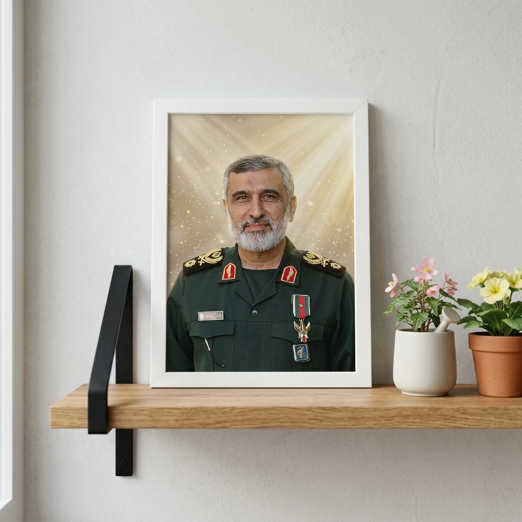 تابلو قاب عکس سردار امیرعلی حاجی‌زاده