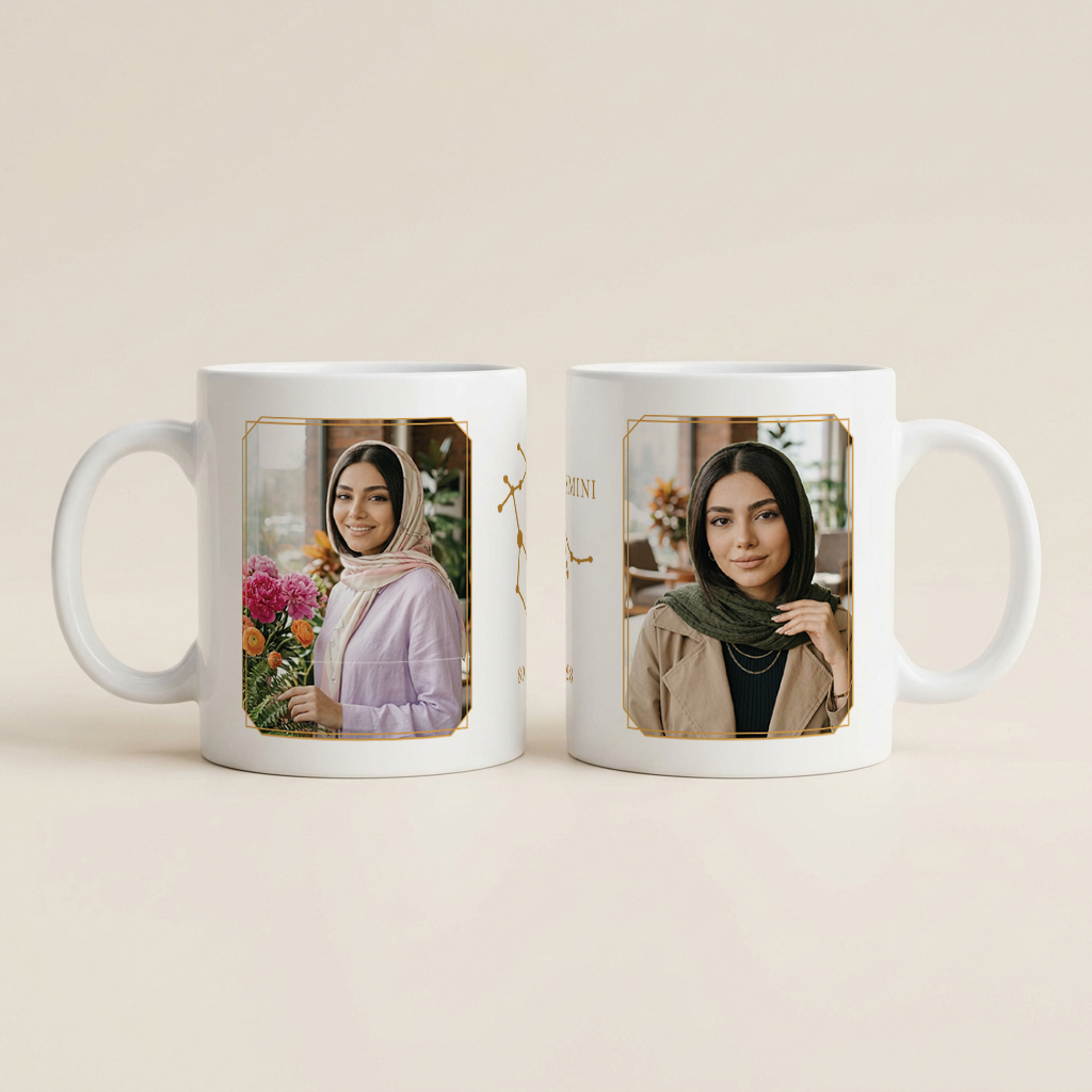 ماگ سرامیکی طرح عکس و صورت فلکی خرداد