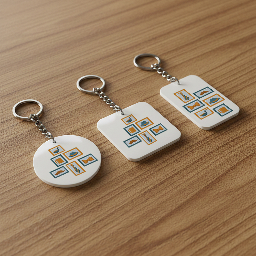 دسته کلید سفارشی روز پدر و مرد (طرح کلکسیون کلاسیک مردانه)